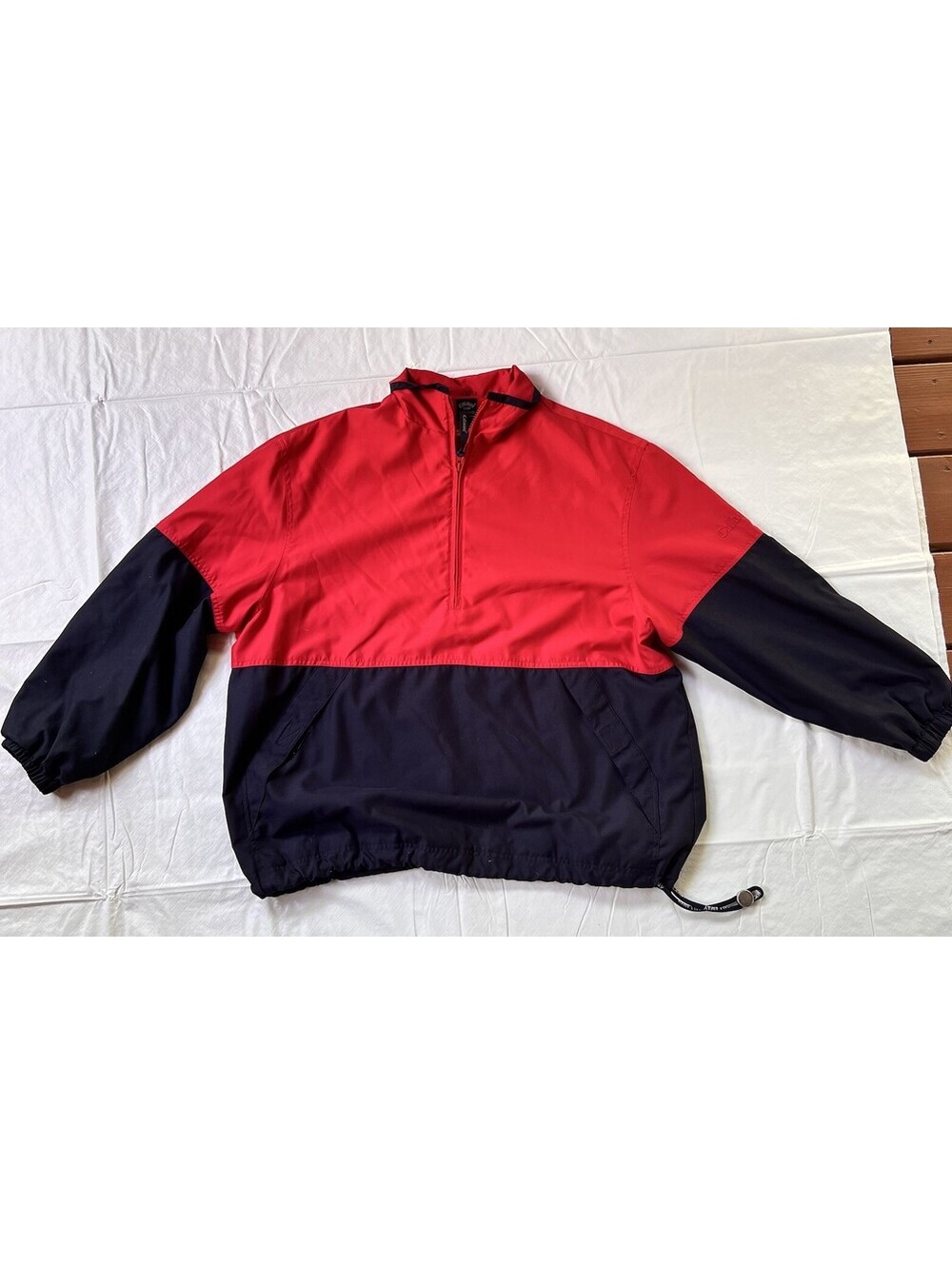Callaway By Nordstrom Windbreaker Men’s Large Red 1/4 Zip Pullover Lightweight
